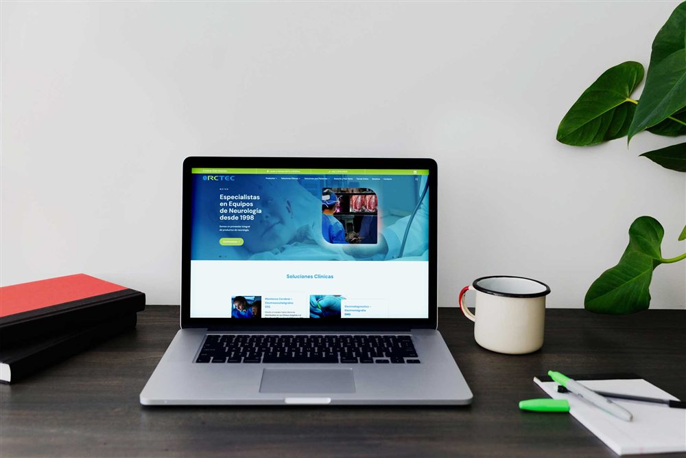 Identidad y sitio web de RCTEC, soluciones informáticas