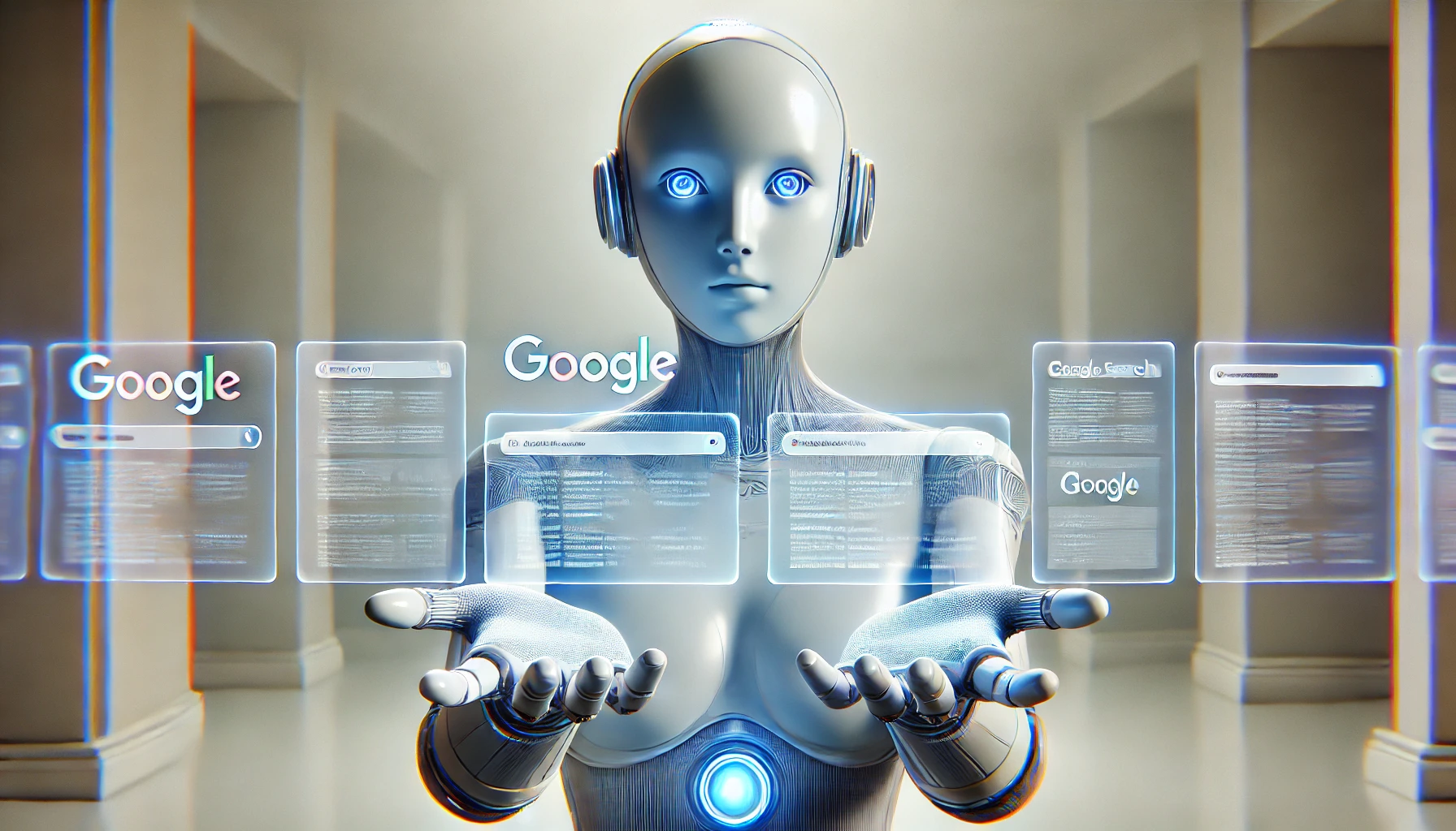 2 - POV de búsqueda en Google con asistente virtual entregando resultados